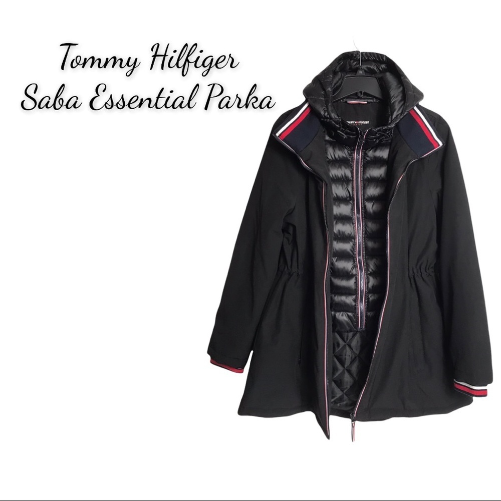 NWT Tommy Hilfiger Saba Essential Parka, Black XXL
